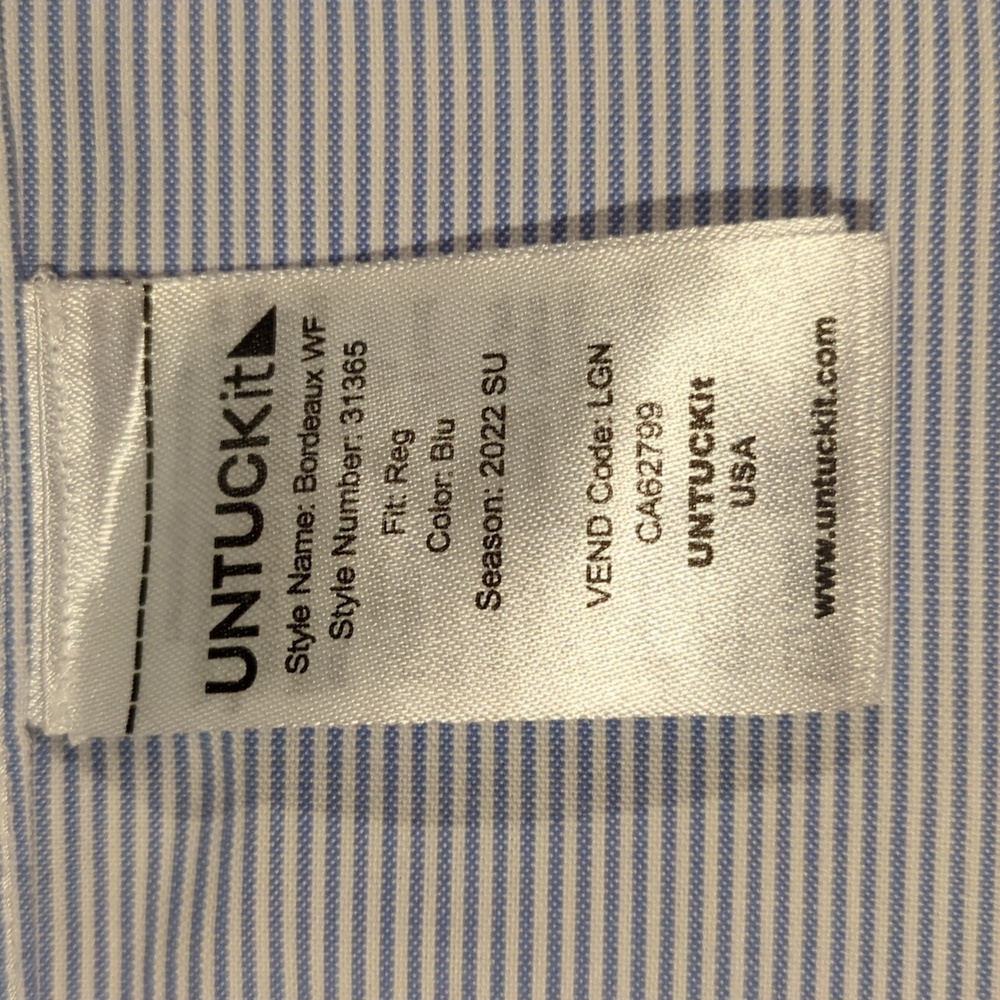 Men's L UNTUCKit Bordeaux Shirt - Picture 4 of 6